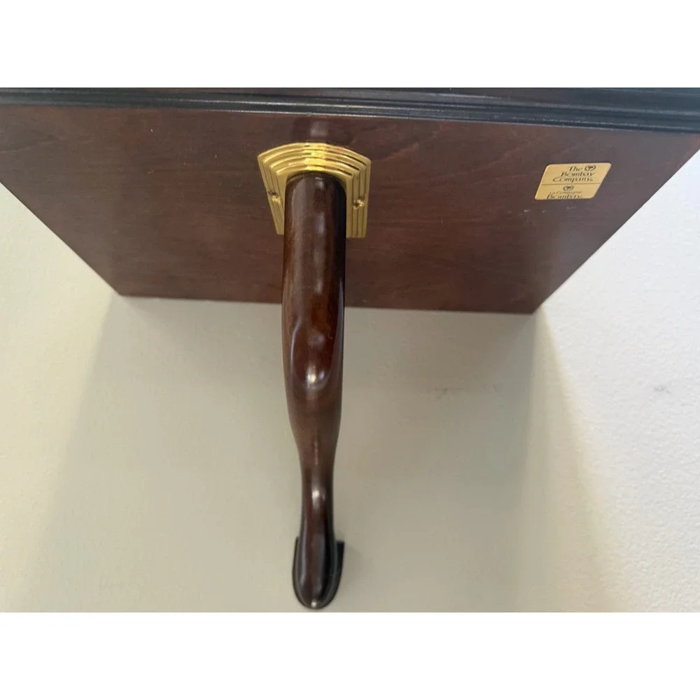 Bombay Company Mahogany Wall Mounted Display Shelf Brass Accents